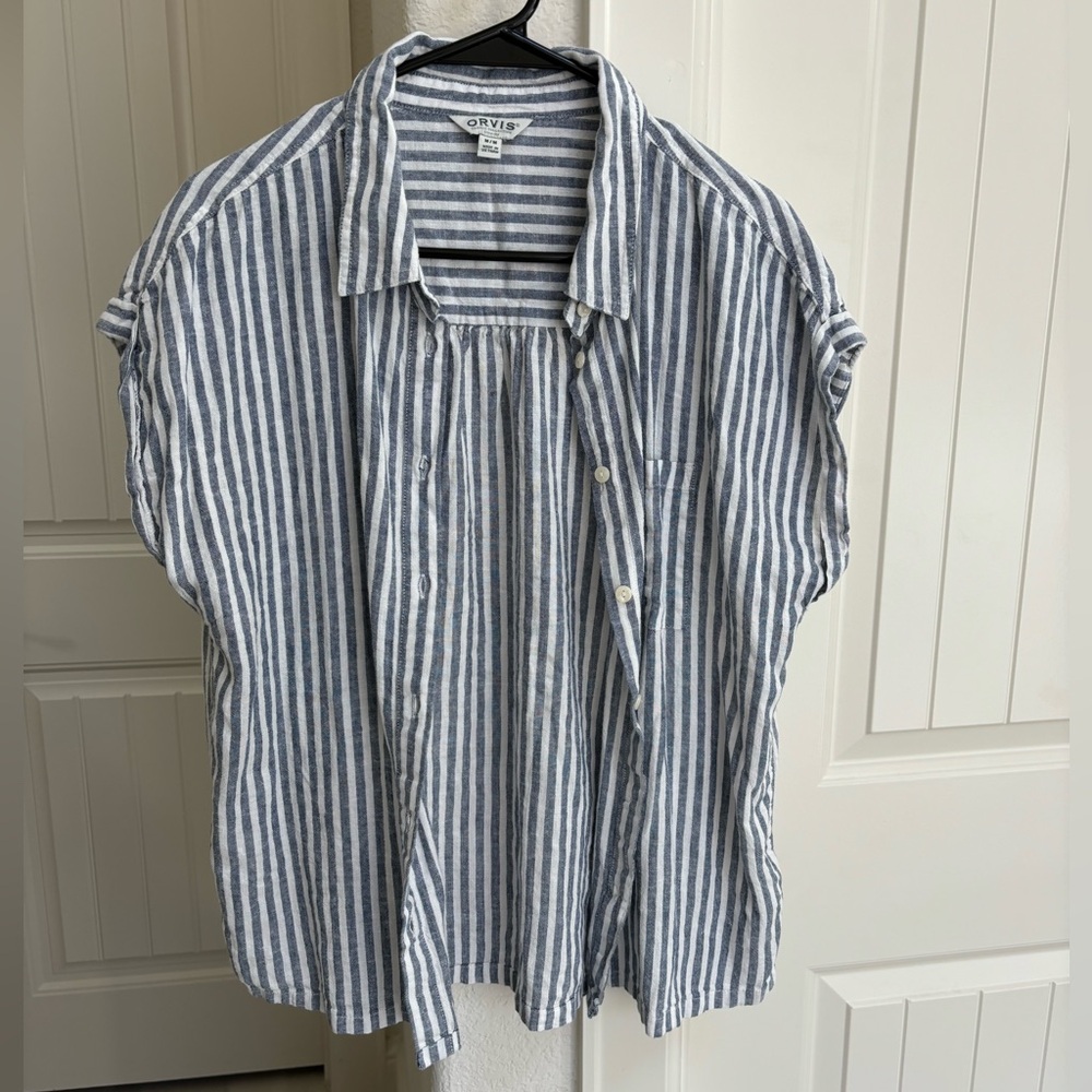 Costco Striped Button Down